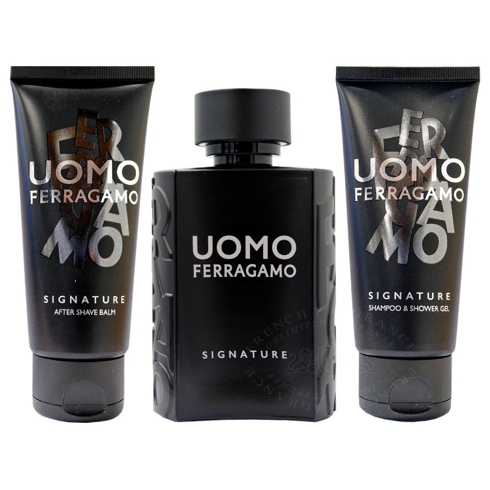 Salvatore Ferragamo Uomo Signature (M) Set Edp 100ml + Shampoo & Shower Gel 100ml + After Shave Balm 100ml