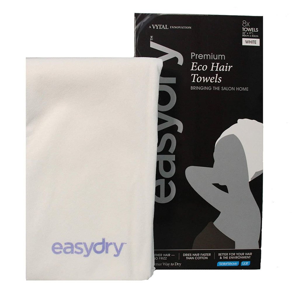 Easydry A Vytal Innovation Premium White Unisex 80cm X 43cm Hair Towels