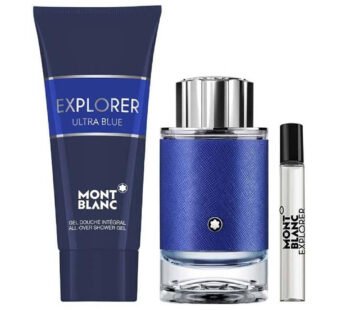 Mont Blanc Explorer Ultra Blue (M) Set Edp 100ml+ Edp 7.5ml + Sg 100ml (New Pack)