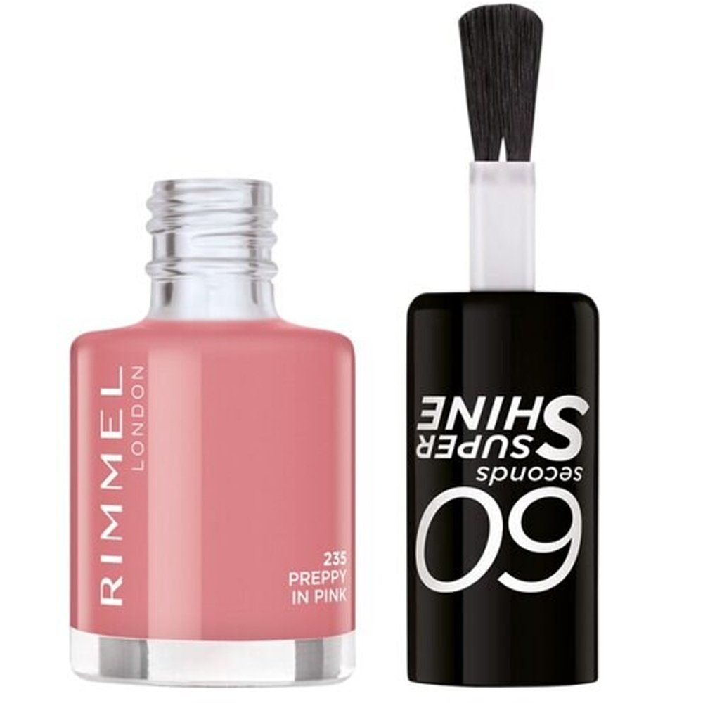 Rimmel London 60 Seconds Super Shine 235 Preppy In Pink 8ml Nail Polish - Image 2